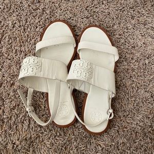 White Tory Burch sandals